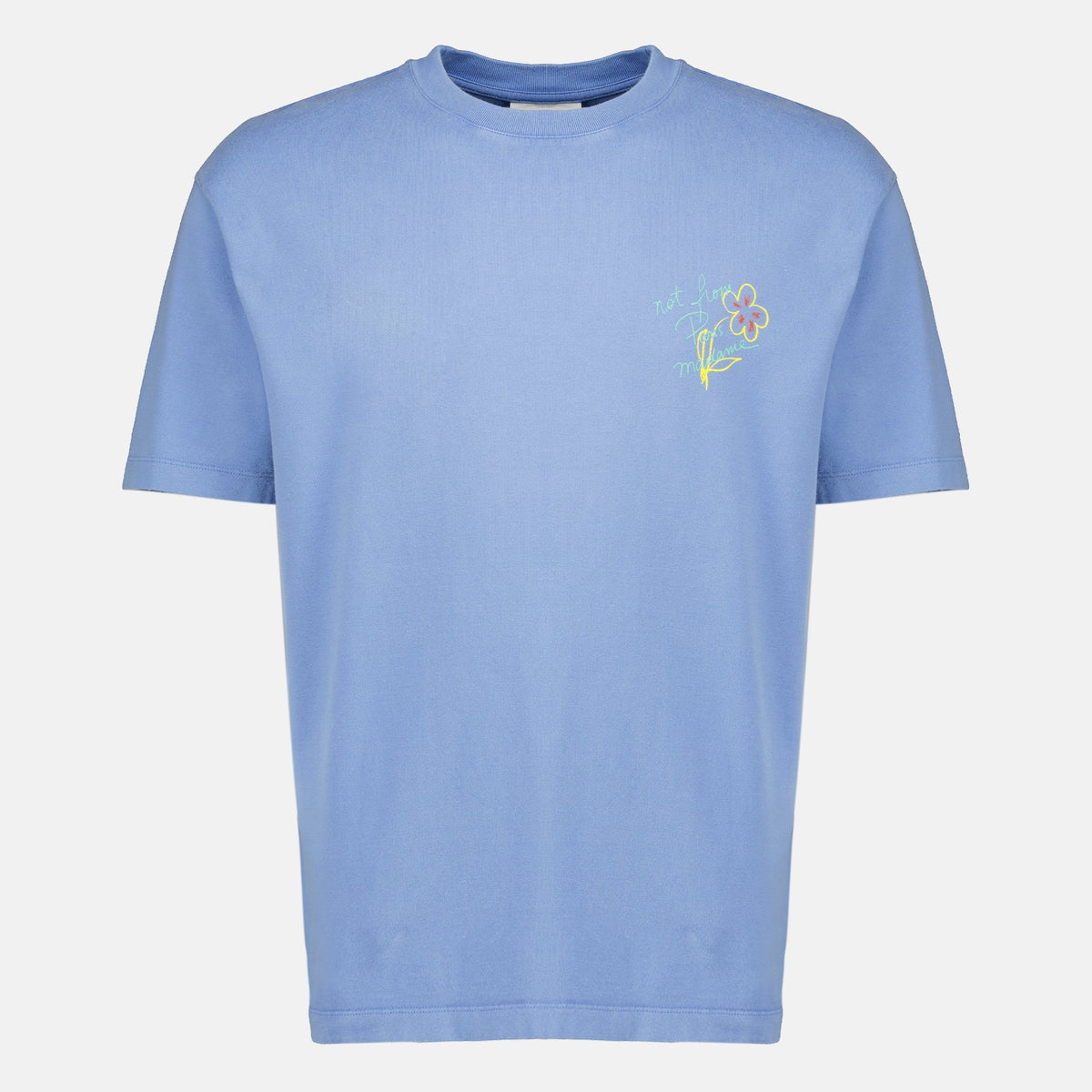 Camiseta azul Slogan Esquisse