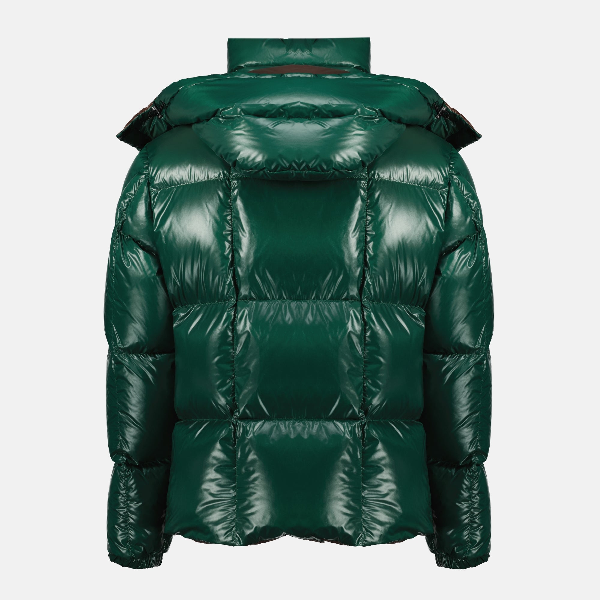 Moncler puffer jacket, Parana Kaki jacket, nylon down jacket, removable hood jacket, autumn winter outerwear