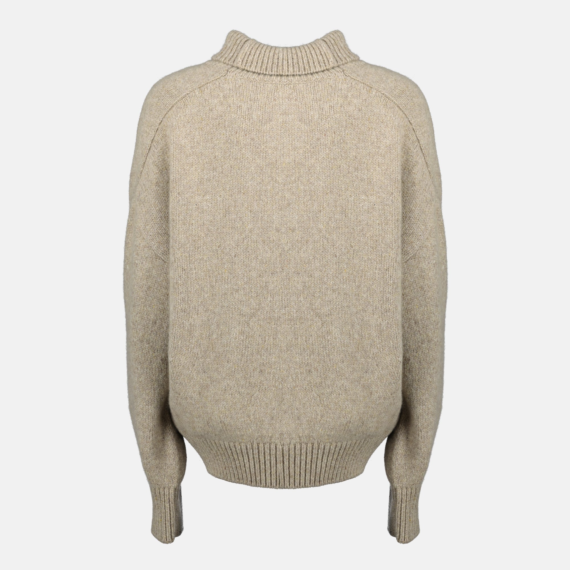 Khaite Willem turtleneck, cashmere sweater, Autumn Winter fashion, beige turtleneck, relaxed fit knitwear