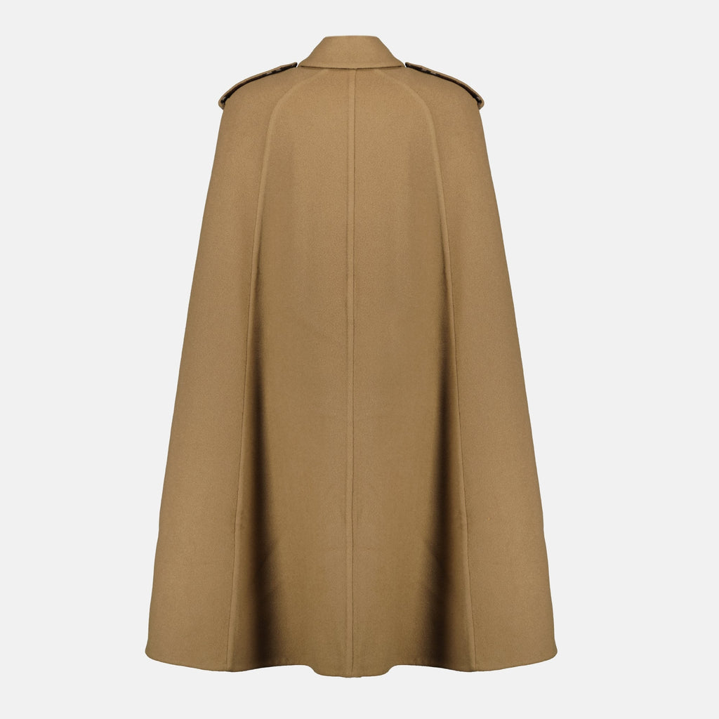Burberry Belmont Cape, brown wool cape, luxury outerwear, Autumn-Winter 2025, designer women's cape