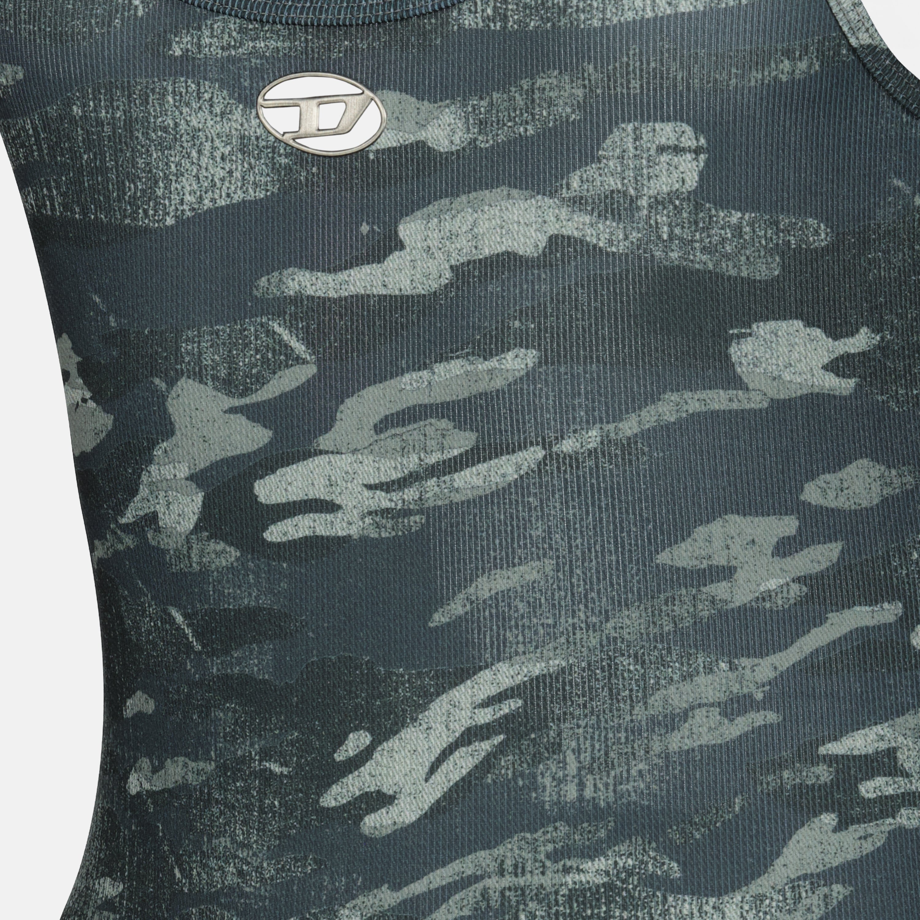 military swimsuit, Diesel swimsuit, stylish swimwear, women's swimwear, high-cut swimsuit