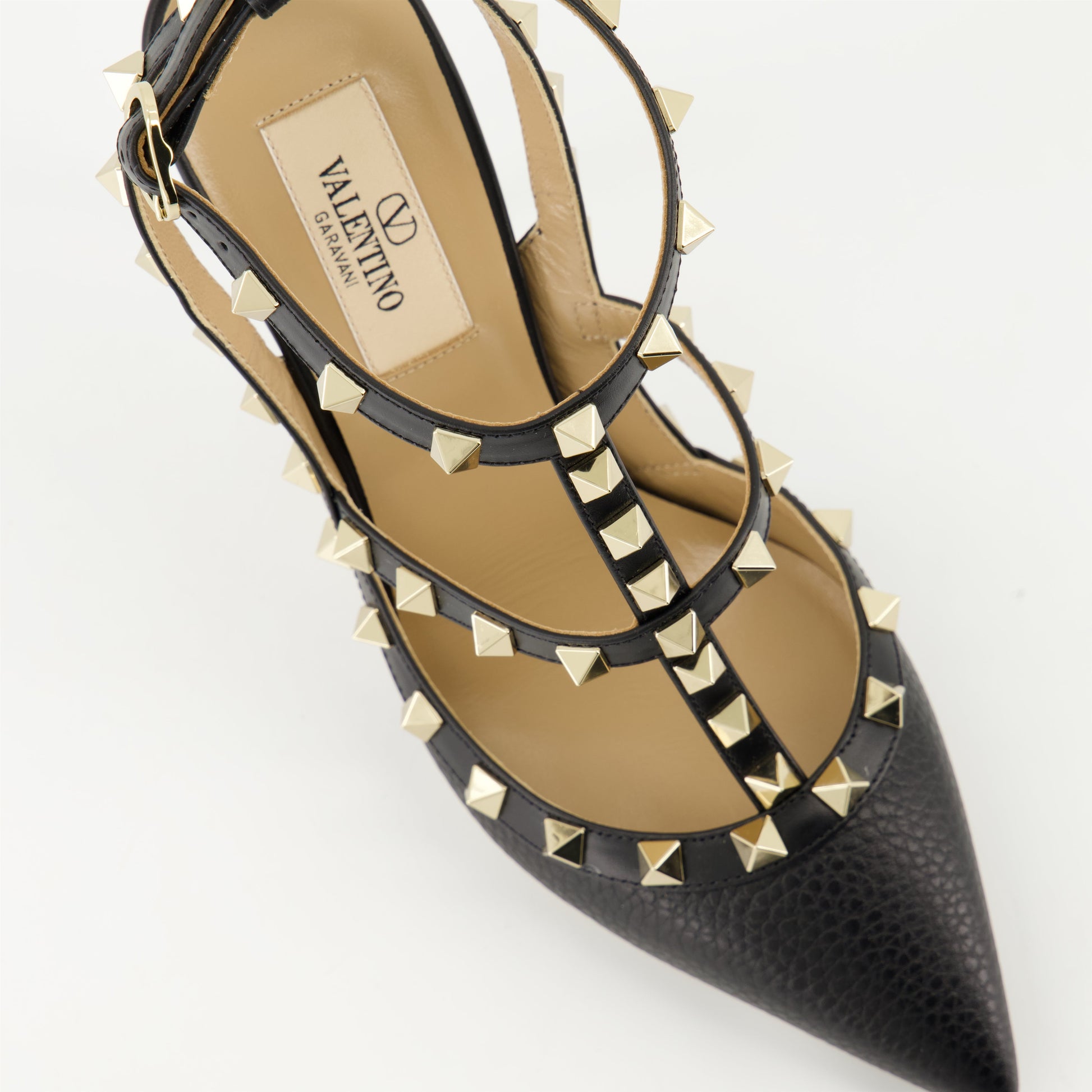 Valentino, Rockstud, Pumps, Grained Leather, Luxury Footwear