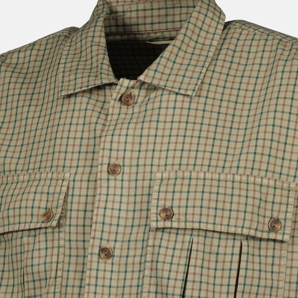 checkered shirt, Japan Rag, Autumn-Winter 2025, cotton shirt, khaki shirt