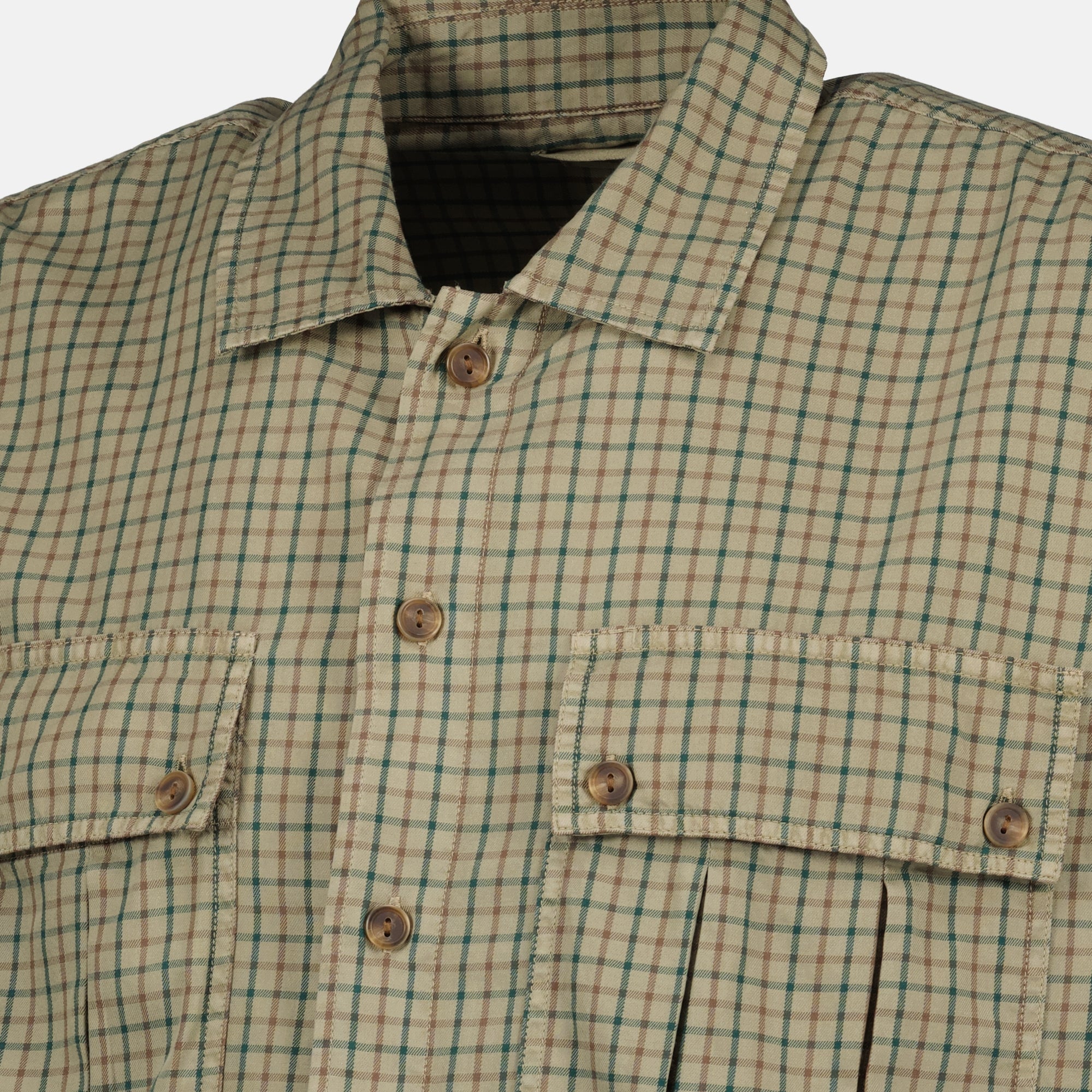 checkered shirt, Japan Rag, Autumn-Winter 2025, cotton shirt, khaki shirt