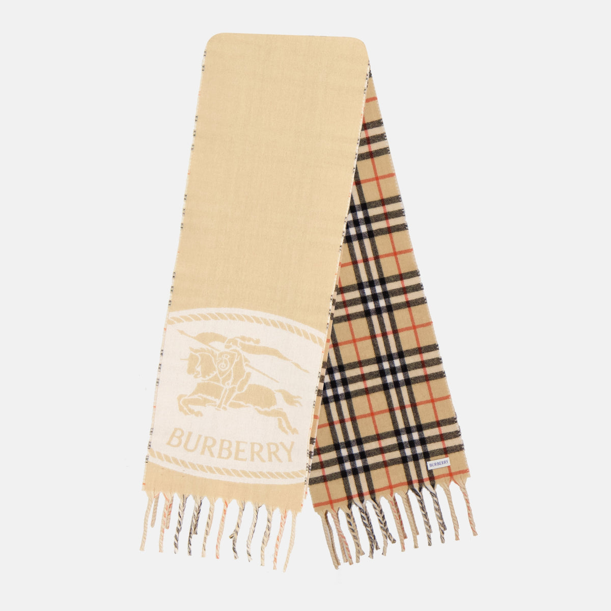Sciarpa reversibile in cashmere a quadri