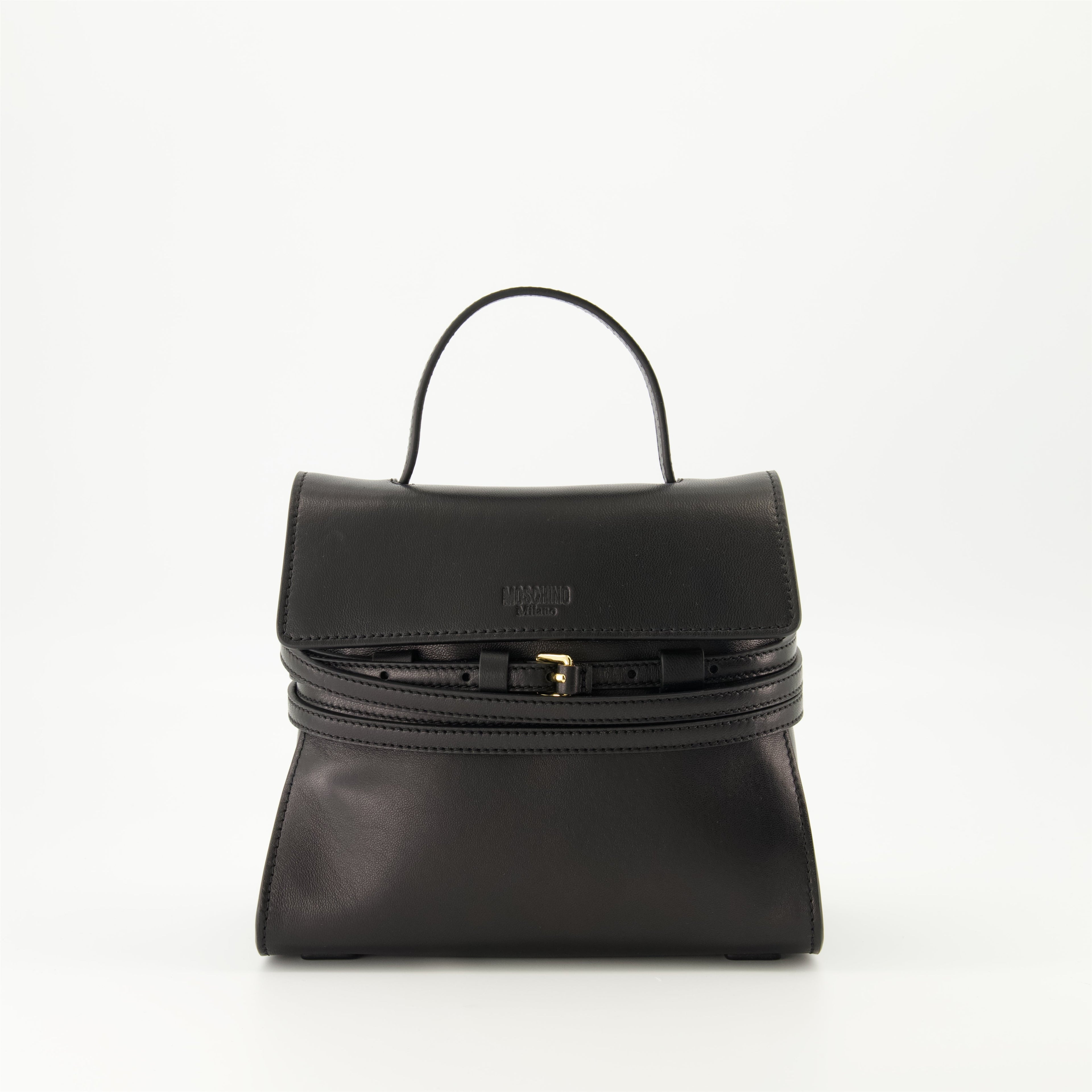 Moschino, Tie Me bag, nappa leather bag, designer handbag, elegant accessory