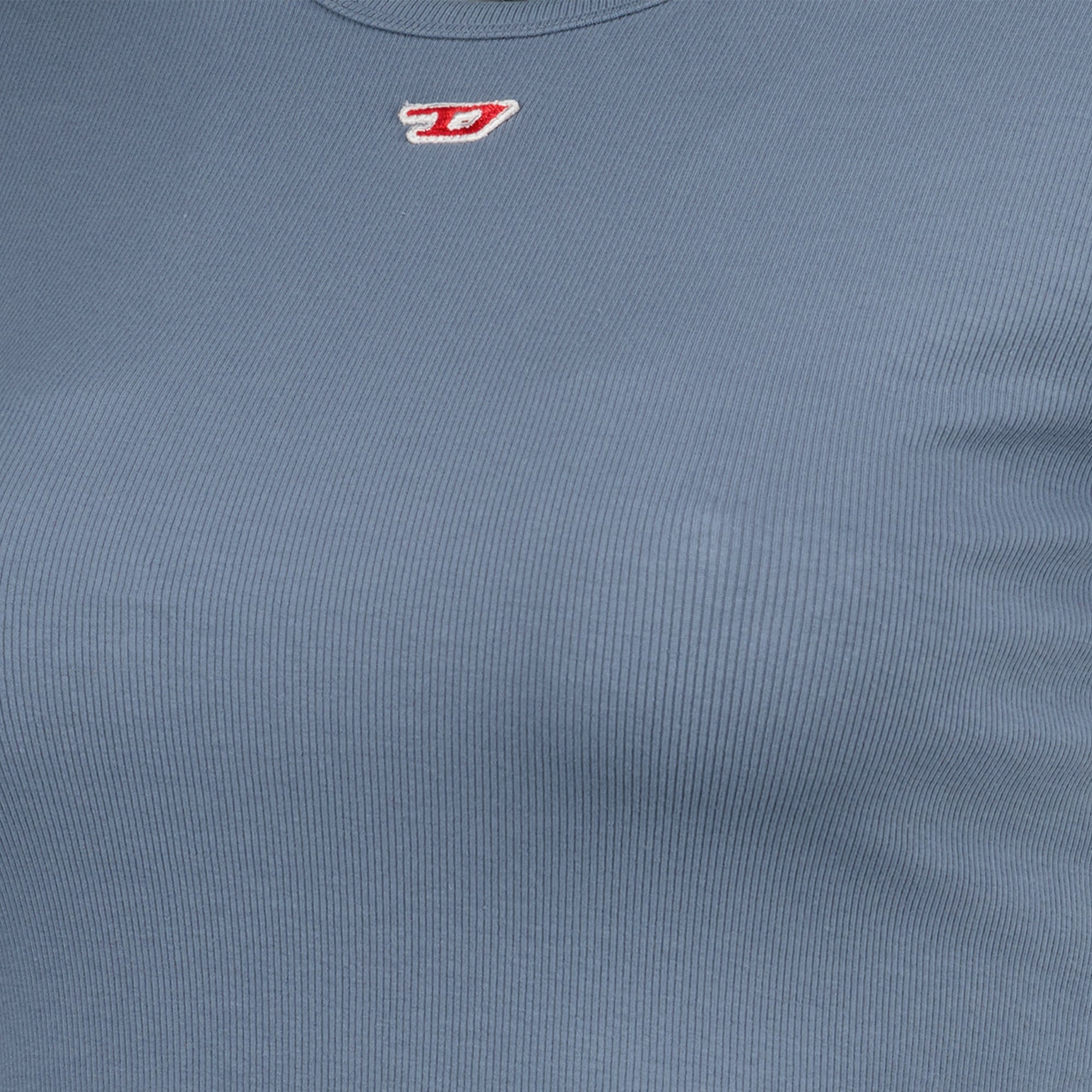 blue t-shirt, T-Ele-Long, cotton blend top, logo embroidered tee, Spring-Summer collection