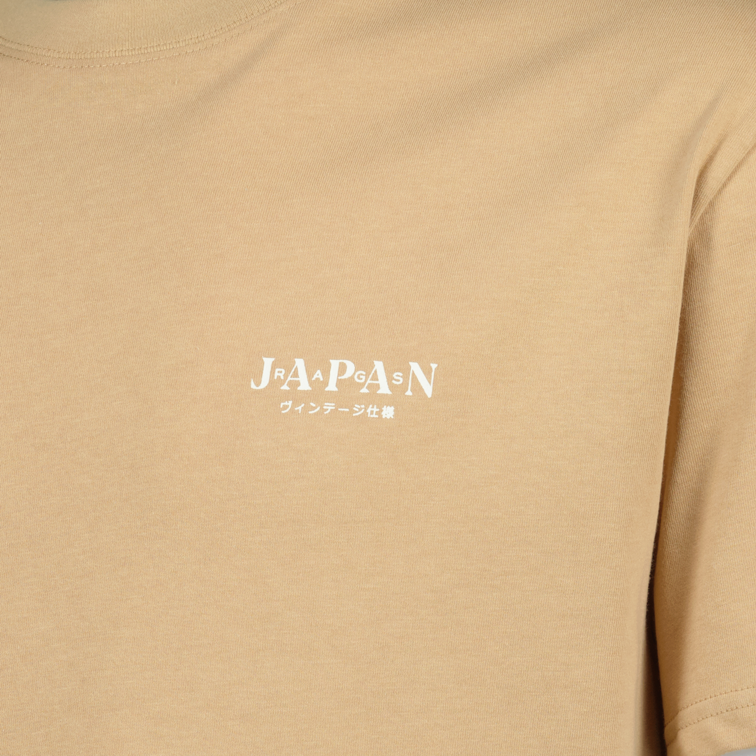 Miki T-shirt, Japan Rag, beige T-shirt, casual wear, cotton T-shirt