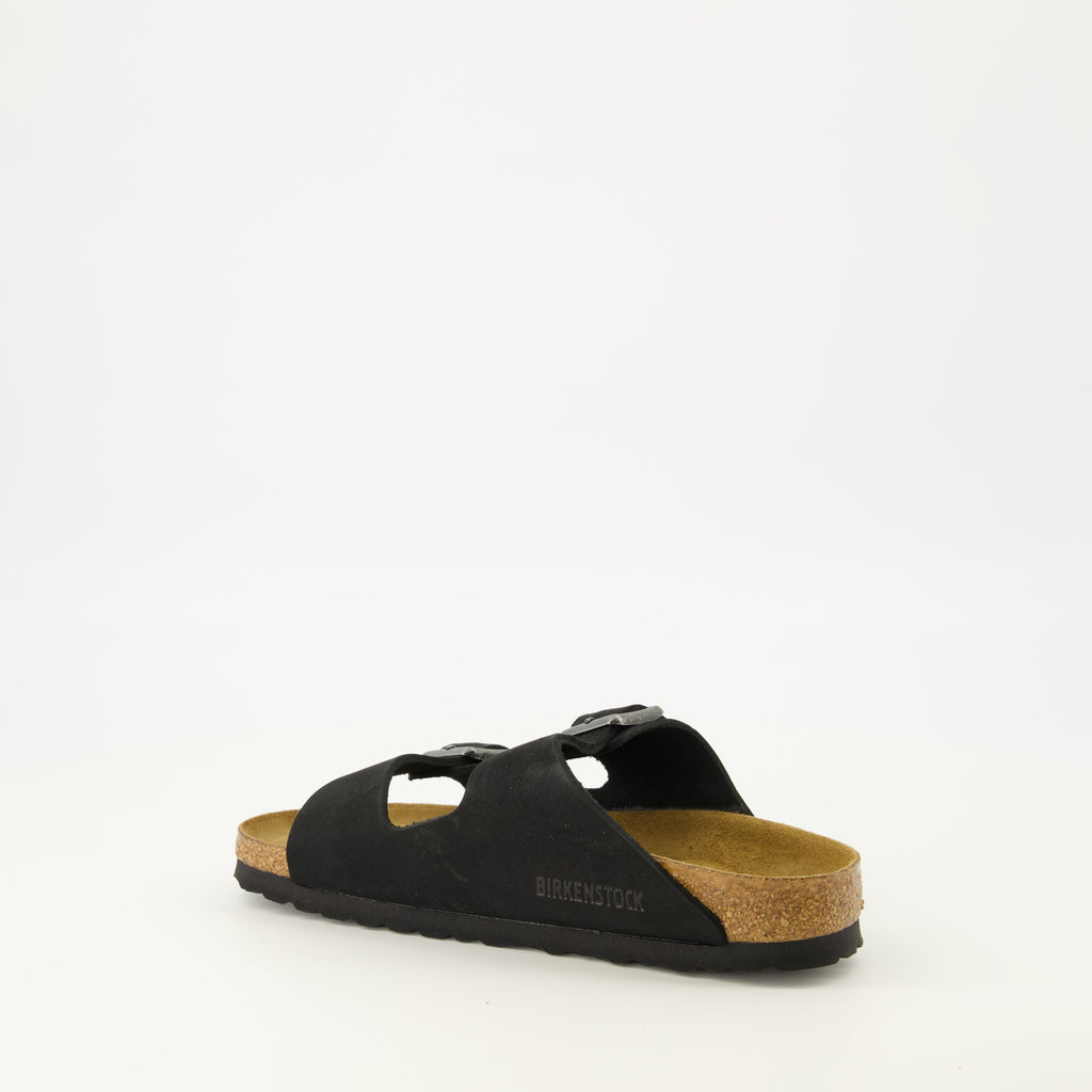 Birkenstock sandals, black Arizona sandals, comfortable footwear, adjustable sandals, nubuck leather sandals