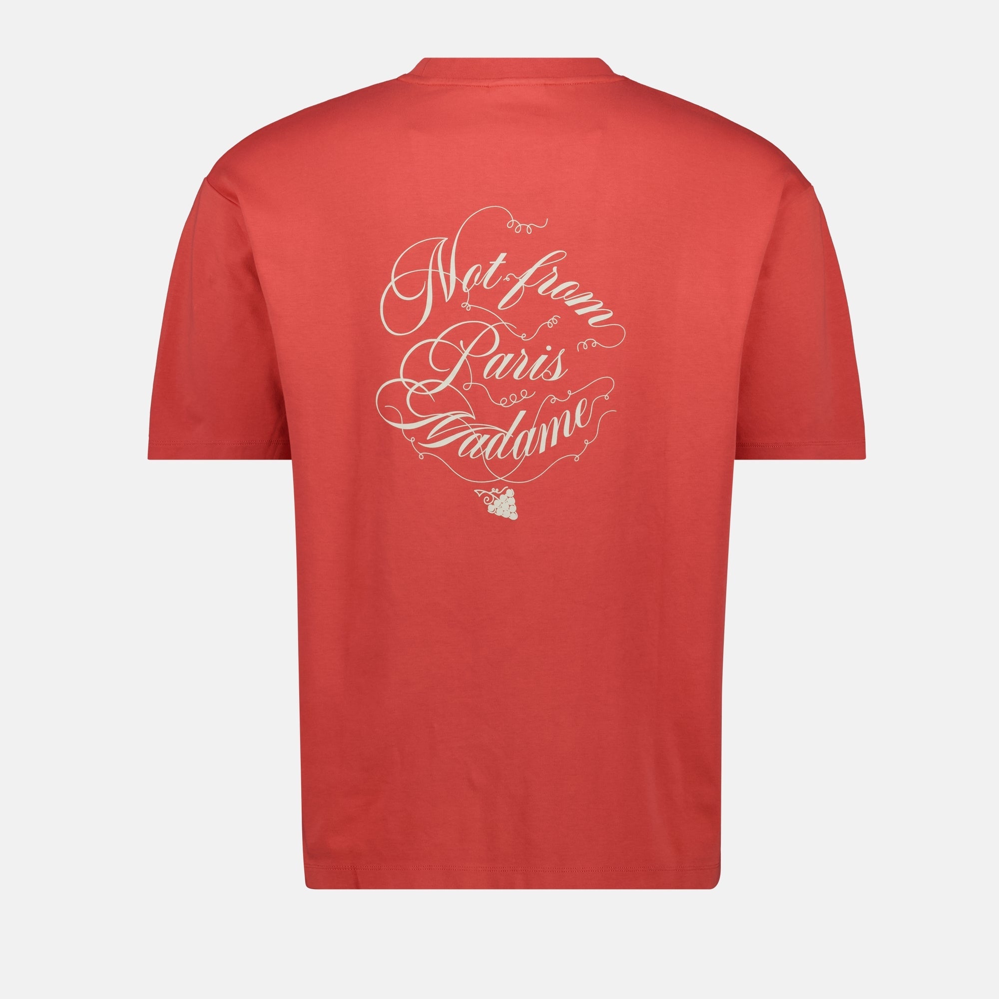 red t-shirt, Drole De Monsieur, printed t-shirt, casual wear, cotton t-shirt
