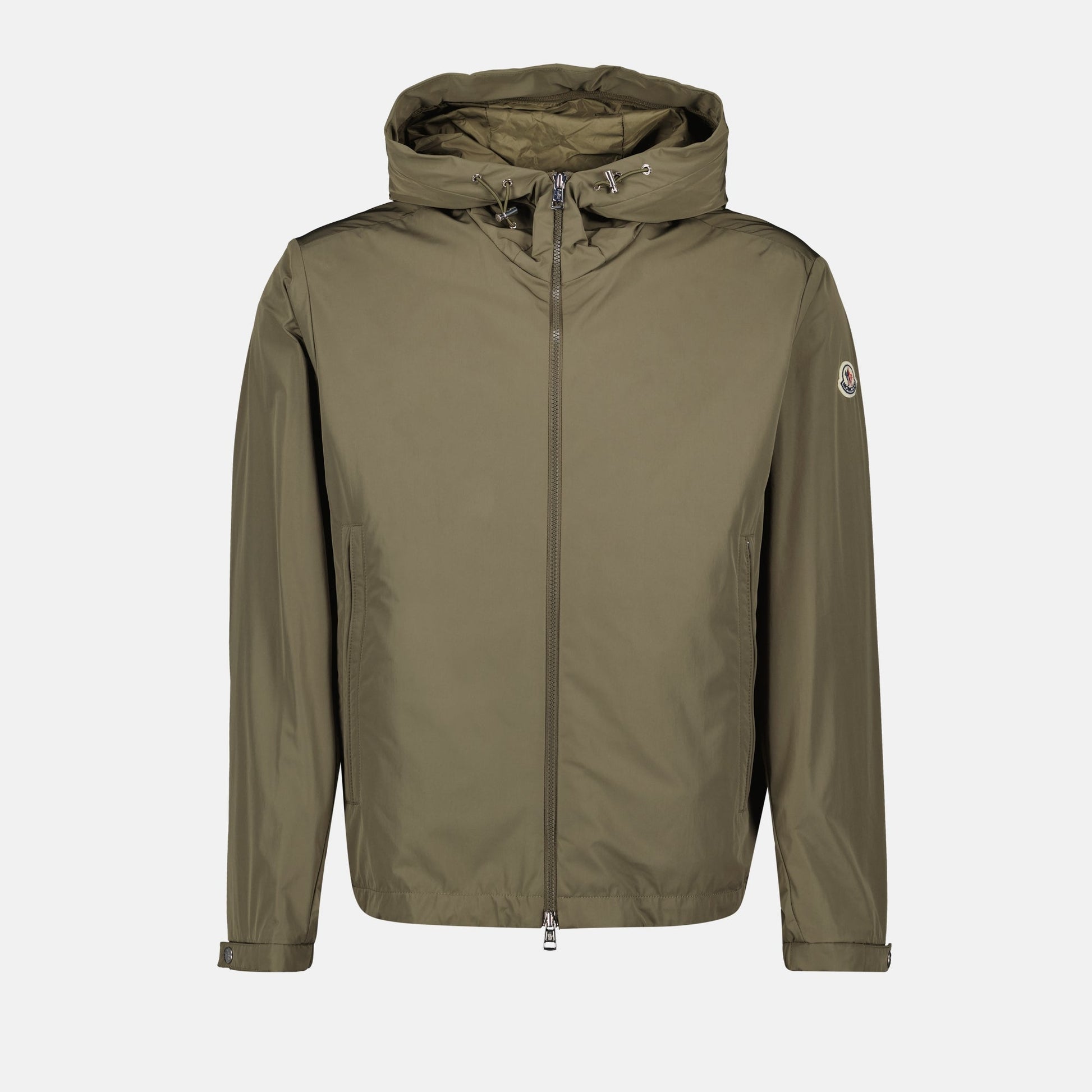 Moncler jacket, khaki jacket, nylon blend jacket, Spring-Summer 2024, versatile outerwear