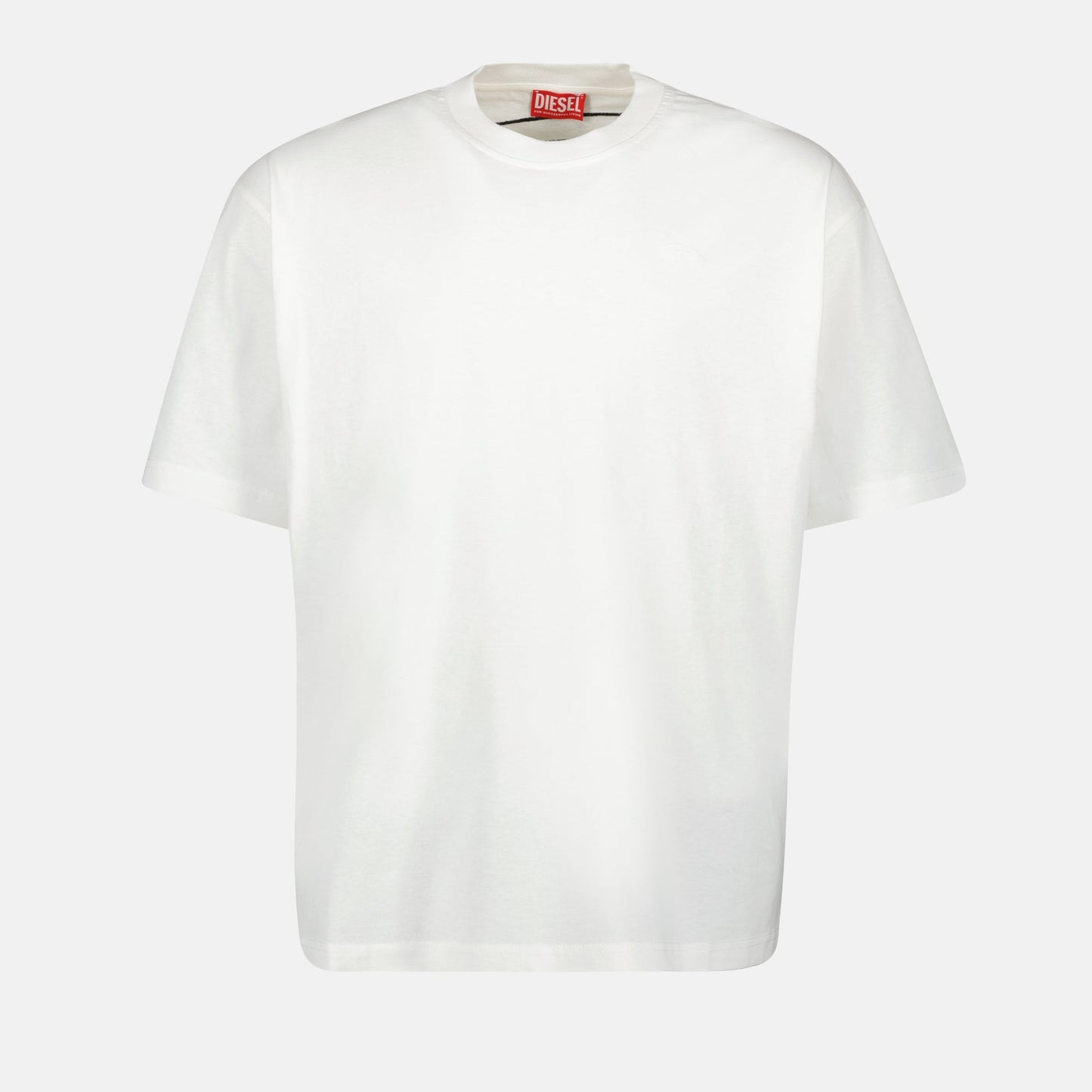 T-shirt, Diesel, White Cotton T-shirt, Luxury Fashion, Autumn-Winter 2024   