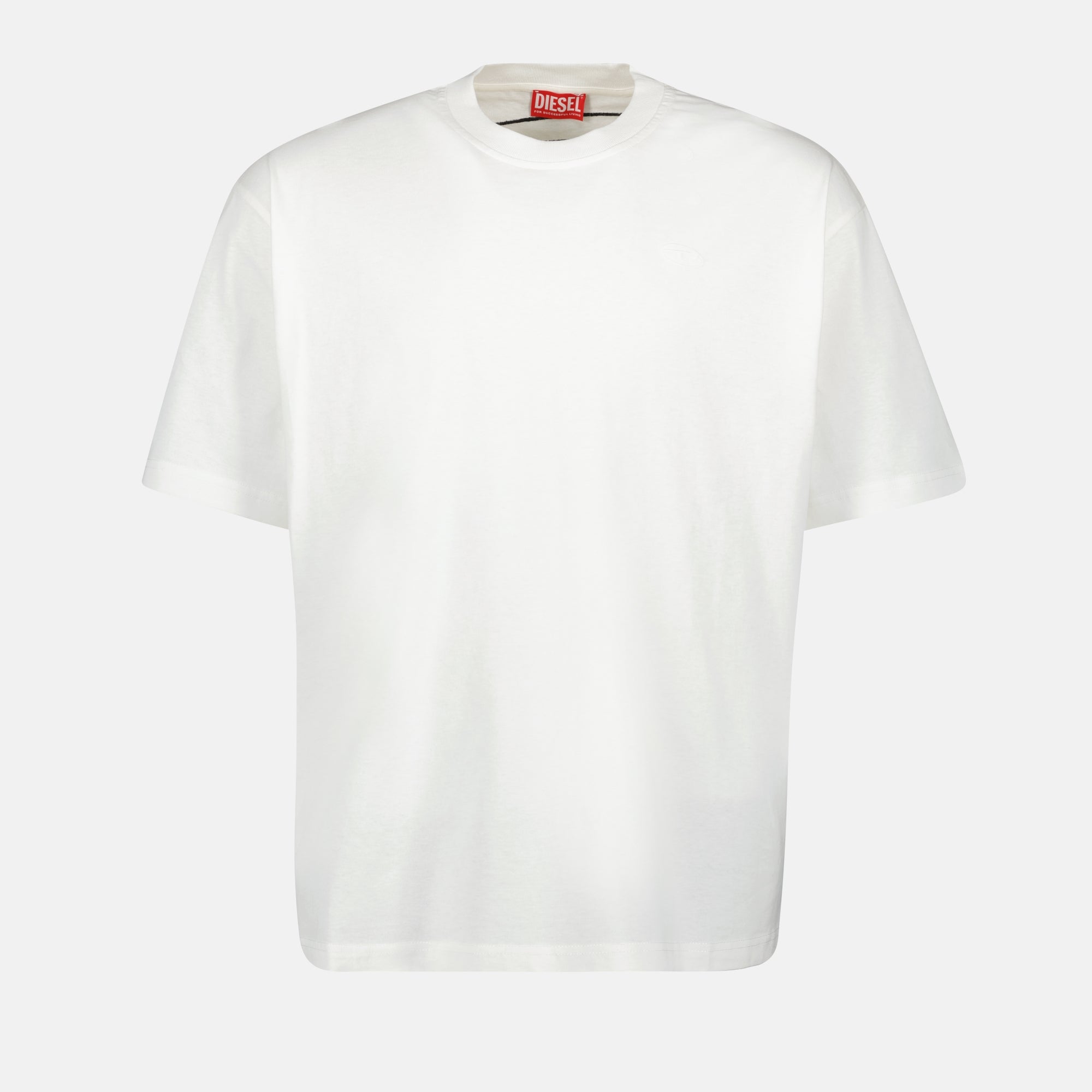 Image of T-Boggy White Cotton T-Shirt by Diesel for Men - Season Autumn-Winter 2024 - Front View