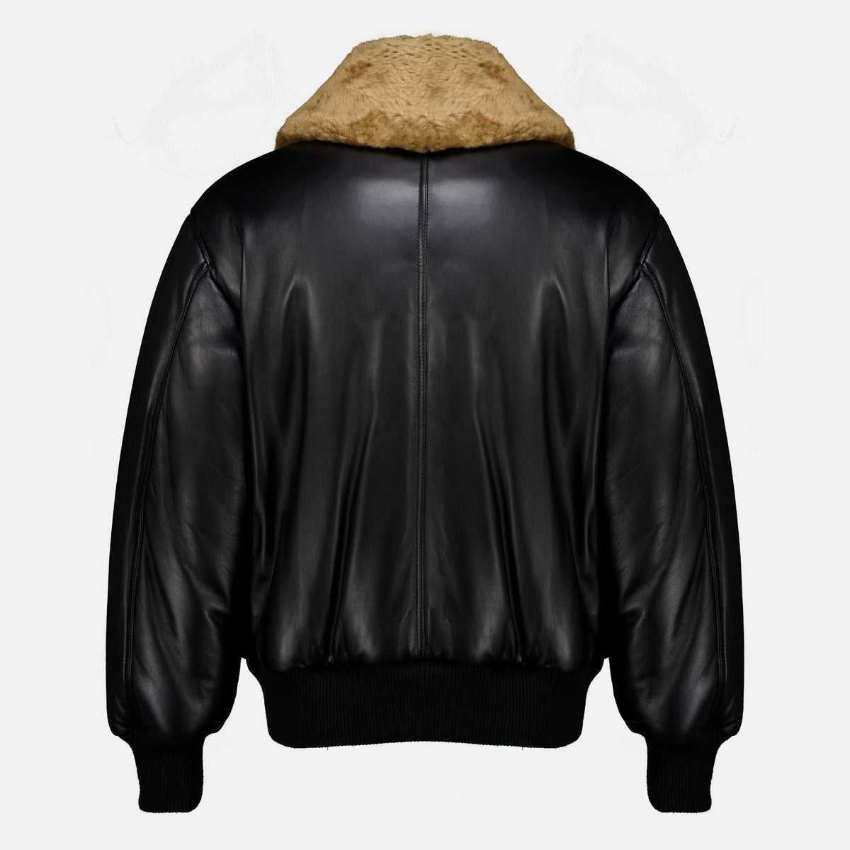 Padded Black Lambskin Jacket