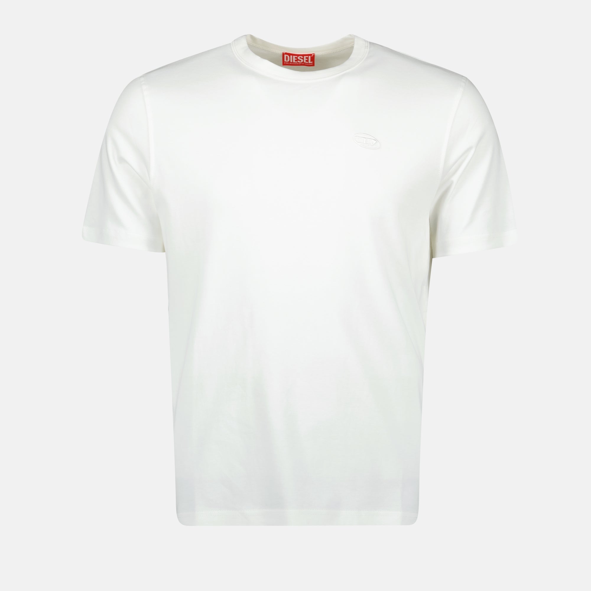 Image of White T-Adjust-Slits-R17 Tee by Diesel for Men - Season Spring-Summer 2025 - Front View
