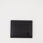 Valentino Garavani, VLogo card holder, luxury leather accessories, black card holder, designer card holder