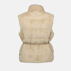 Moncler vest, Joui vest, beige vest, designer outerwear, autumn-winter collection