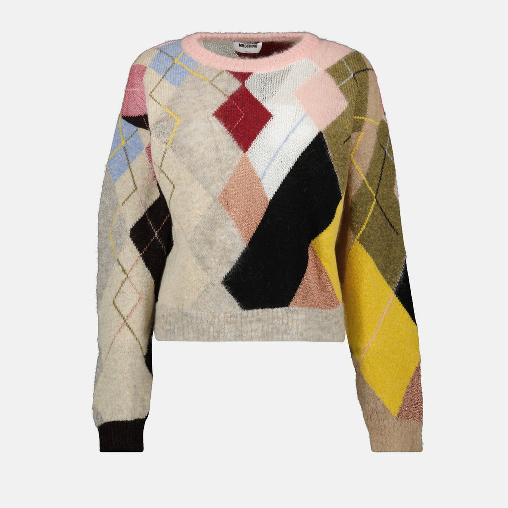mohair sweater with moschino print we in style moschino women 15468832096636