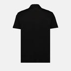 Versace polo, Medusa logo, cotton polo shirt, black polo, embroidered luxury shirt
