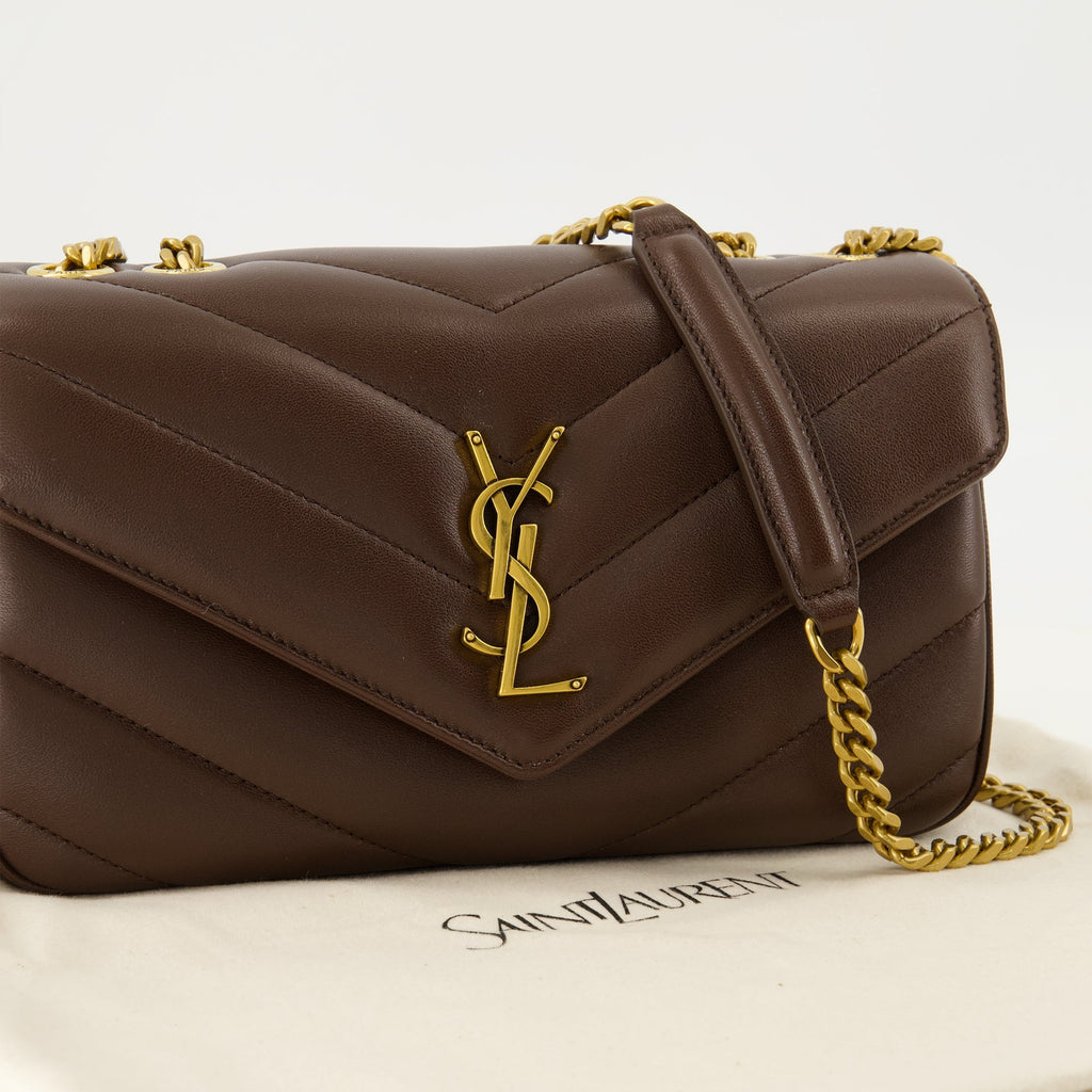Borsa a spalla Loulou Small in pelle marrone