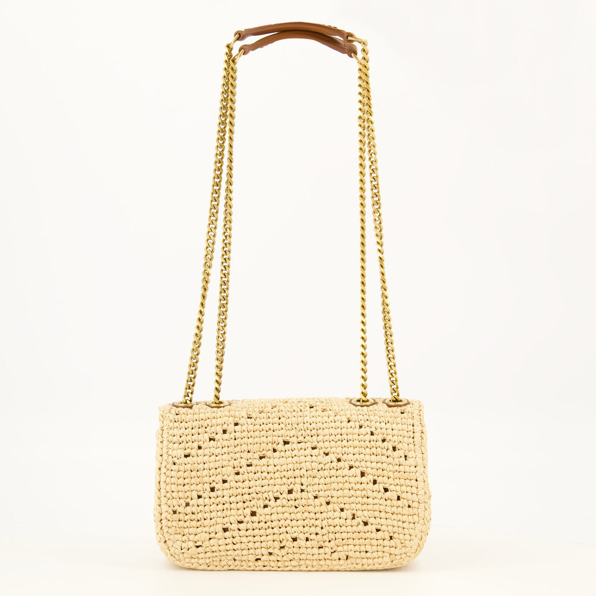 Loulou Mini Schultertasche aus Raffia