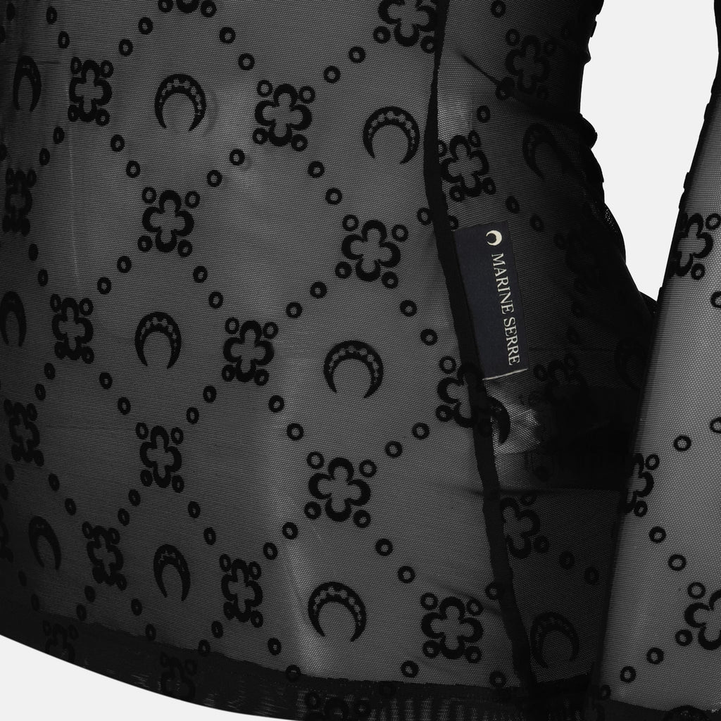 monogram mesh top, Marine Serre, sustainable fashion, recycled jersey, autumn-winter 2025