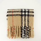 Image of Plaid Alpaca Scarf by Burberry for Unisex - Season Spring-Summer 2026 - Back View