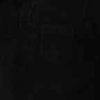 Terry cotton polo, black polo shirt, organic cotton polo, luxury fashion, designer polo