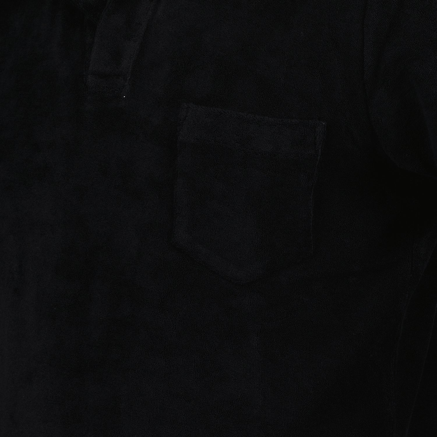 Terry cotton polo, black polo shirt, organic cotton polo, luxury fashion, designer polo