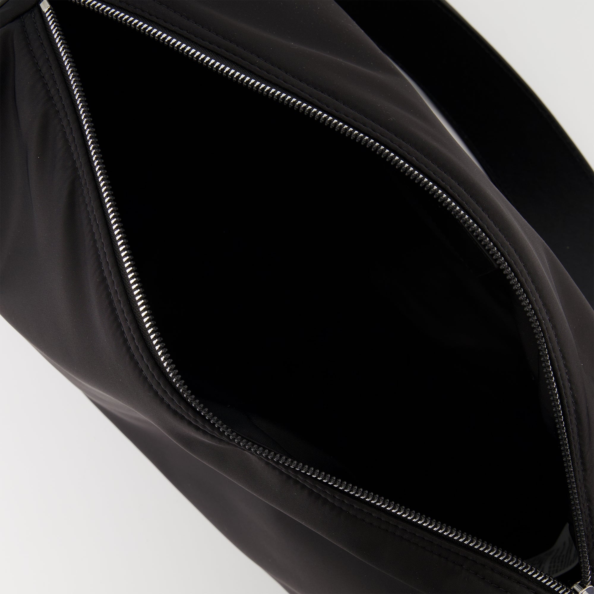 Ami Paris bag, black nylon bag, unisex accessory, adjustable strap bag, functional fashion