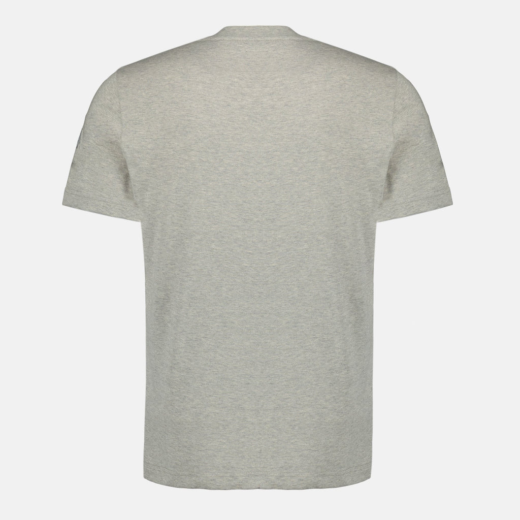 Image du t-shirt logo gris de Moncler pour homme - Saison Printemps-Été 2026 - Vue de dos