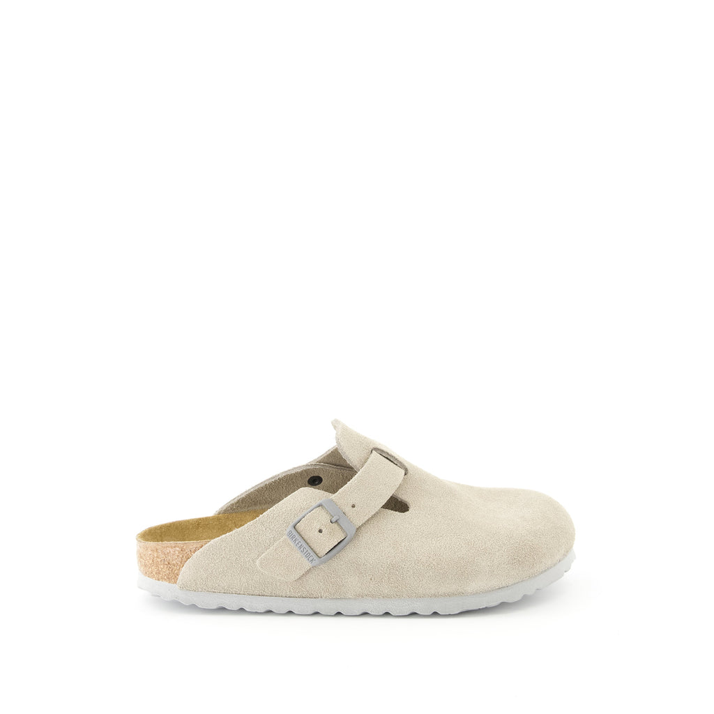 Birkenstock mules, Boston Mules, women's footwear, comfortable mules, nubuck slip-ons