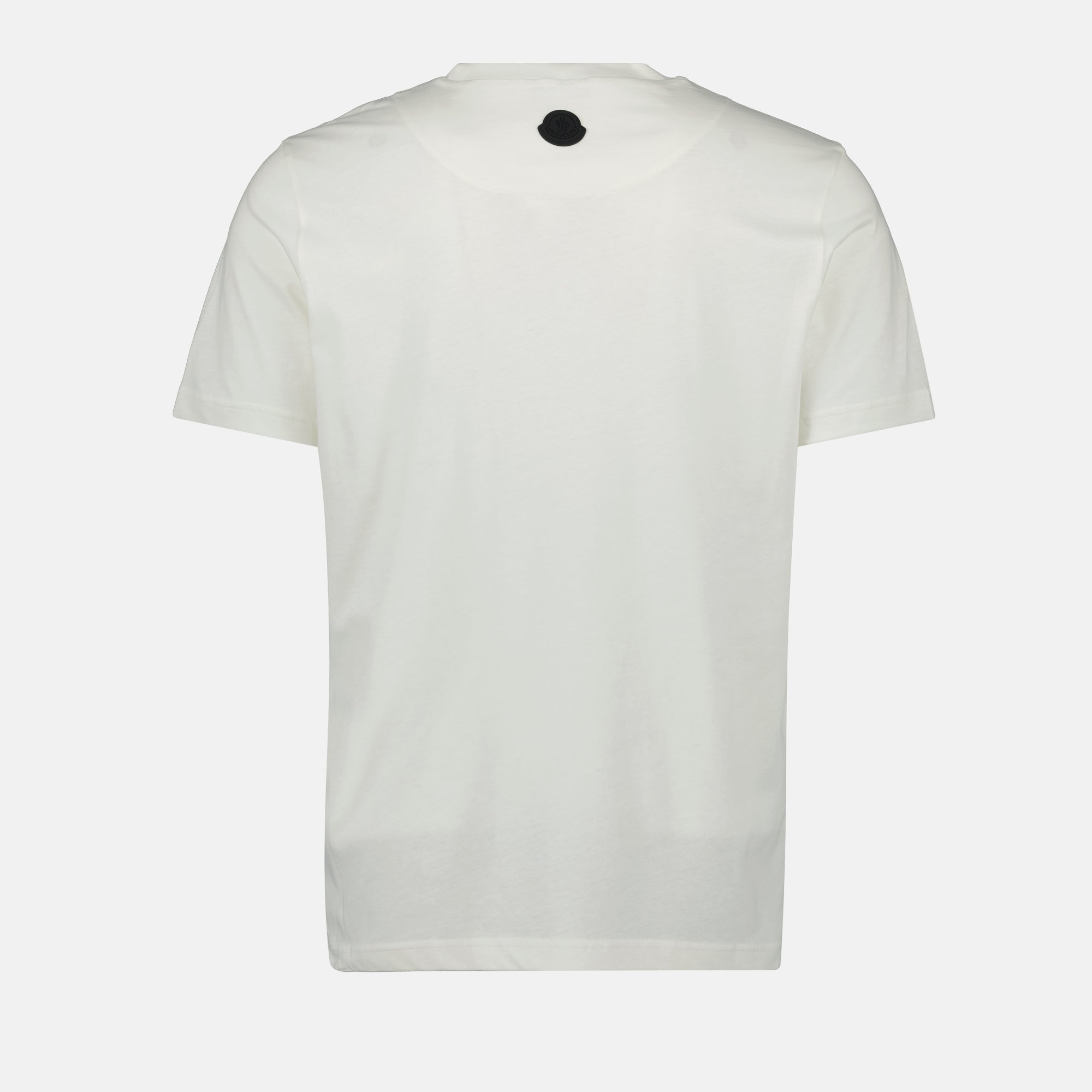 Moncler T-shirt, cotton jersey T-shirt, 3D logo shirt, white t-shirt, Autumn-Winter collection