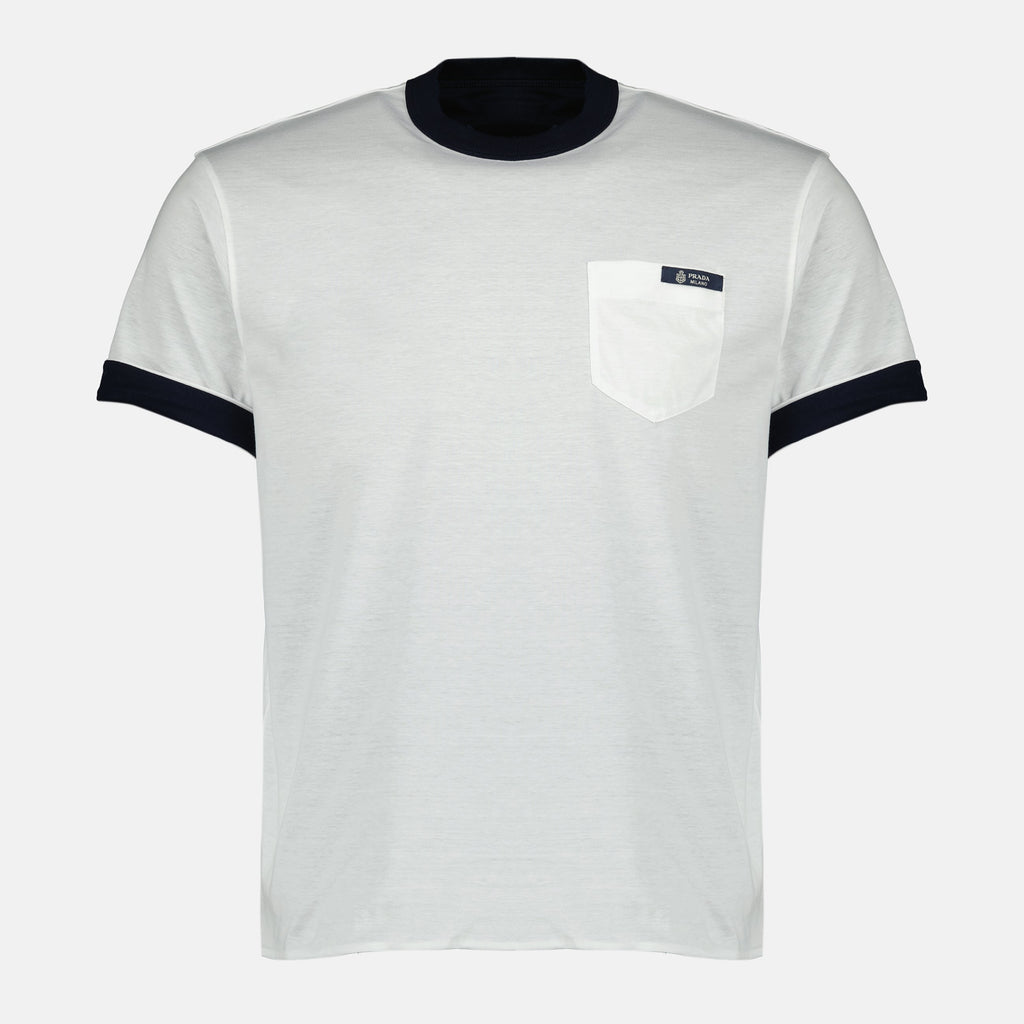 プラダのメンズ用リバーシブルコットンTシャツの画像 - シーズン春夏2026 - 前面ビュー