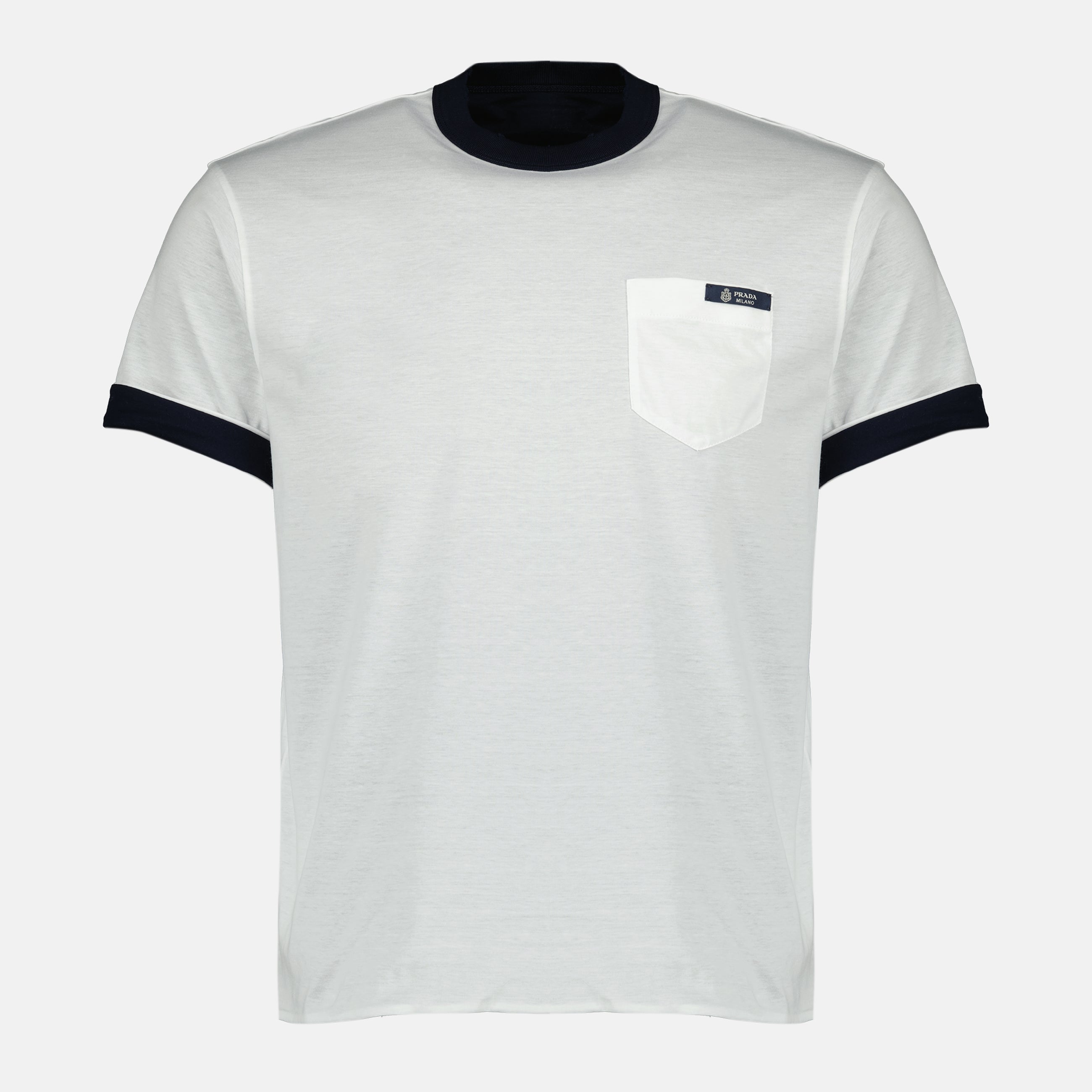 プラダのメンズ用リバーシブルコットンTシャツの画像 - シーズン春夏2026 - 前面ビュー