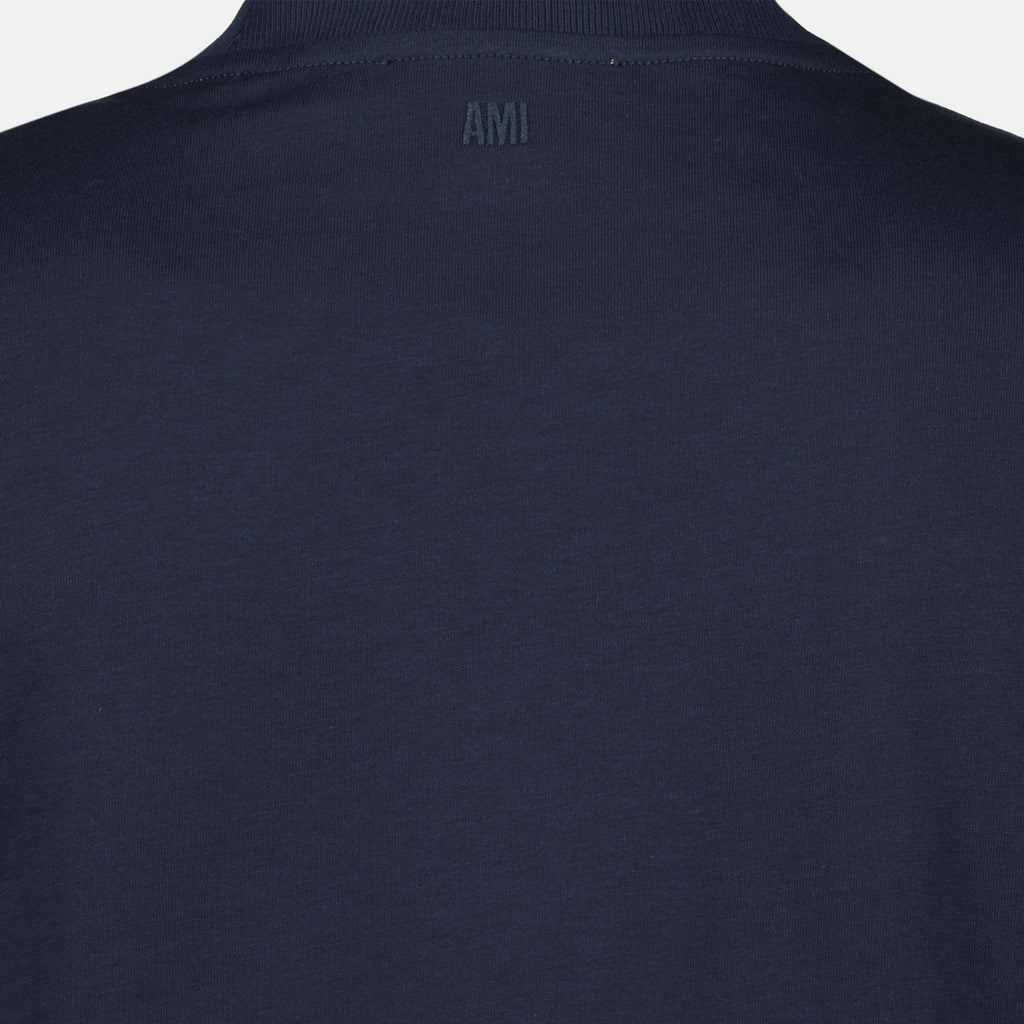 Ami Paris T-shirt, navy T-shirt, oversized T-shirt, cotton T-shirt, unisex fashion