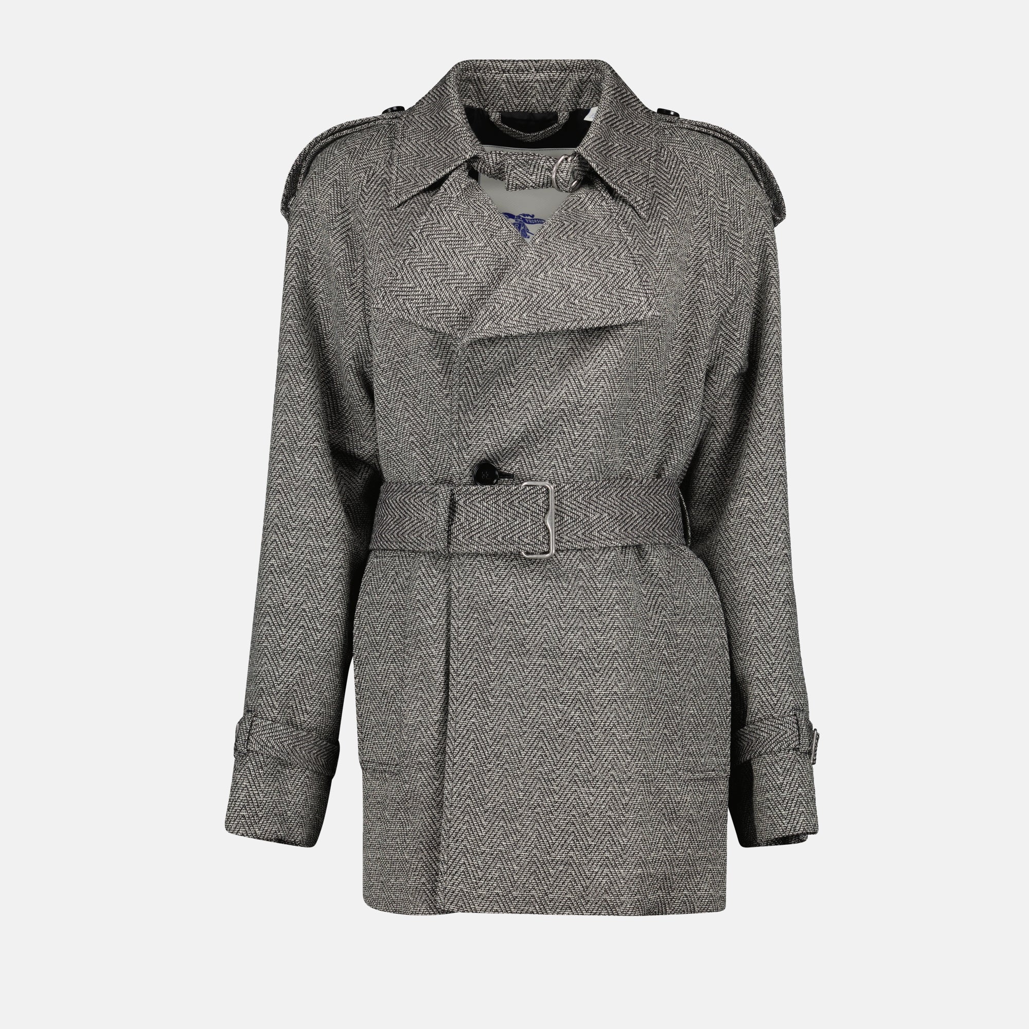 Gray burberry trench coat shops