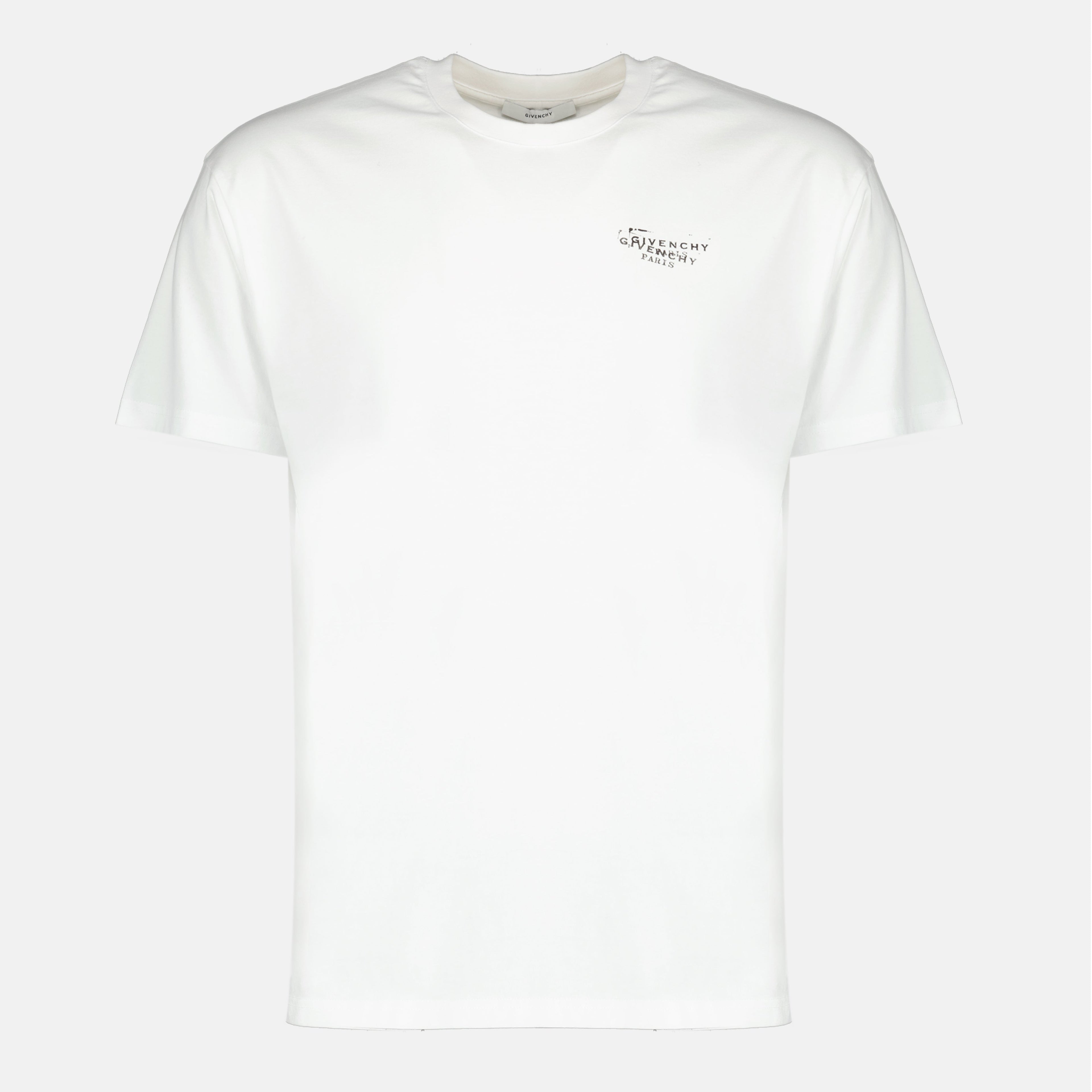 Givenchy t-shirt, white cotton t-shirt, logo printed t-shirt, Spring-Summer 2026, men's casual wear