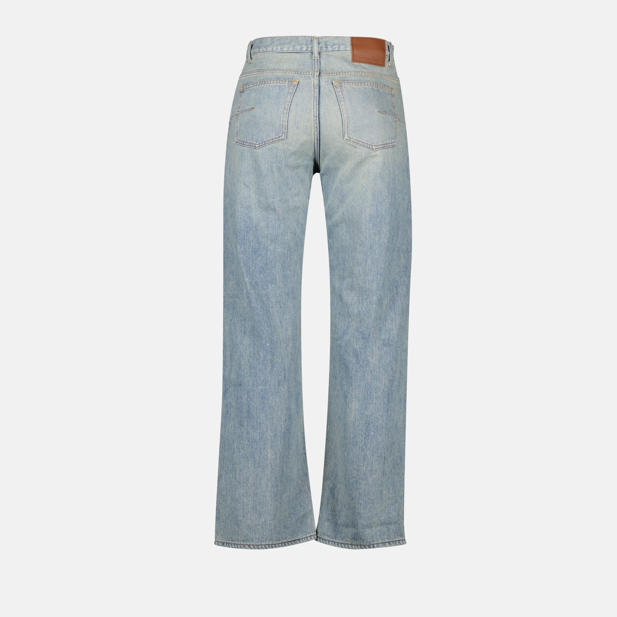 디올 남성용 헤리티지 인테리어 패턴 청바지 이미지 - 시즌 봄-여름 2025 - 후면 보기