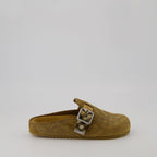 Burberry clogs, leather footwear, suede shoes, Autumn Winter collection, fashionable slip-ons