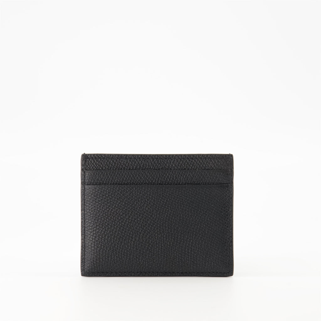 VLogo cardholder, black leather cardholder, Valentino accessories, luxury cardholder, men’s leather collection