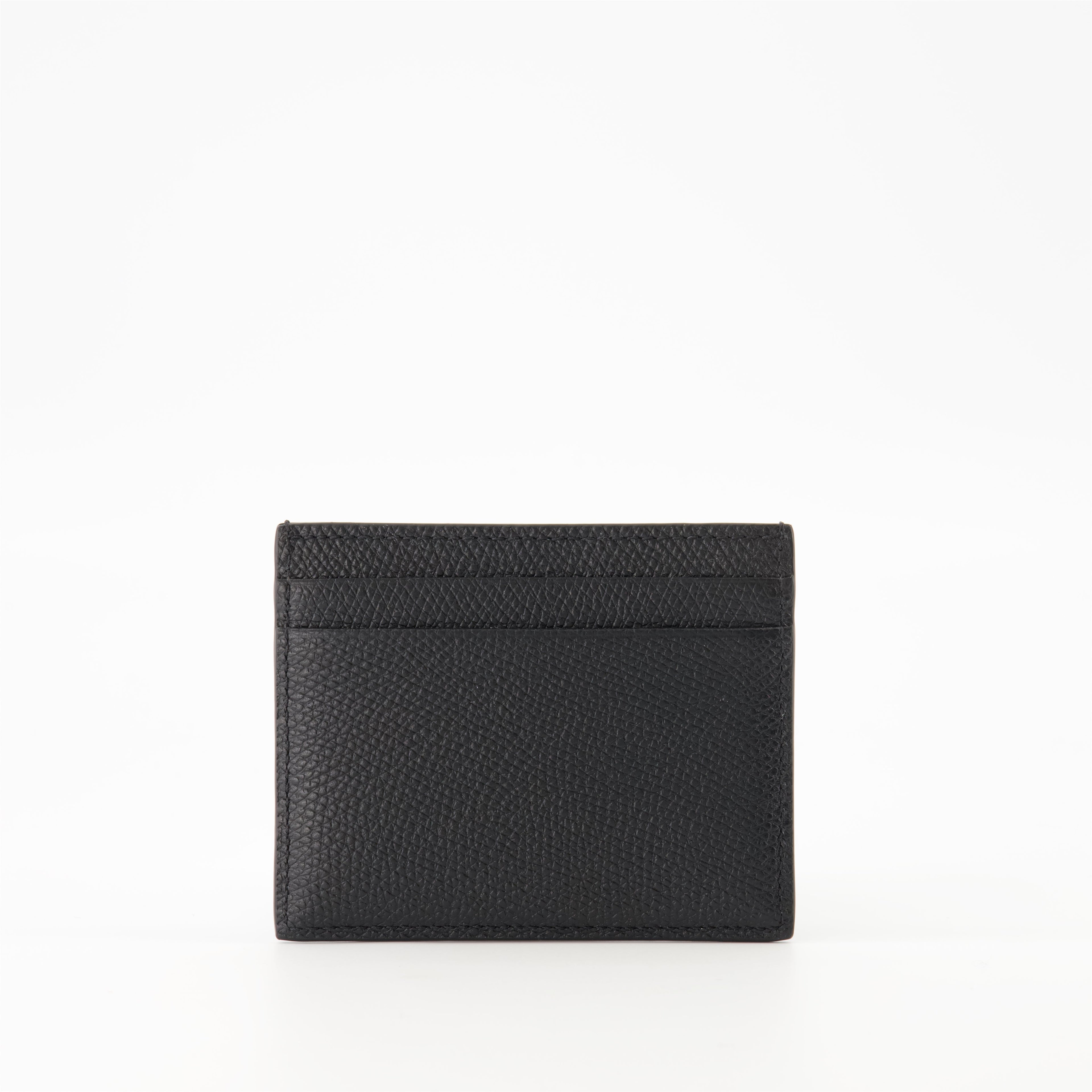 VLogo cardholder, black leather cardholder, Valentino accessories, luxury cardholder, men’s leather collection