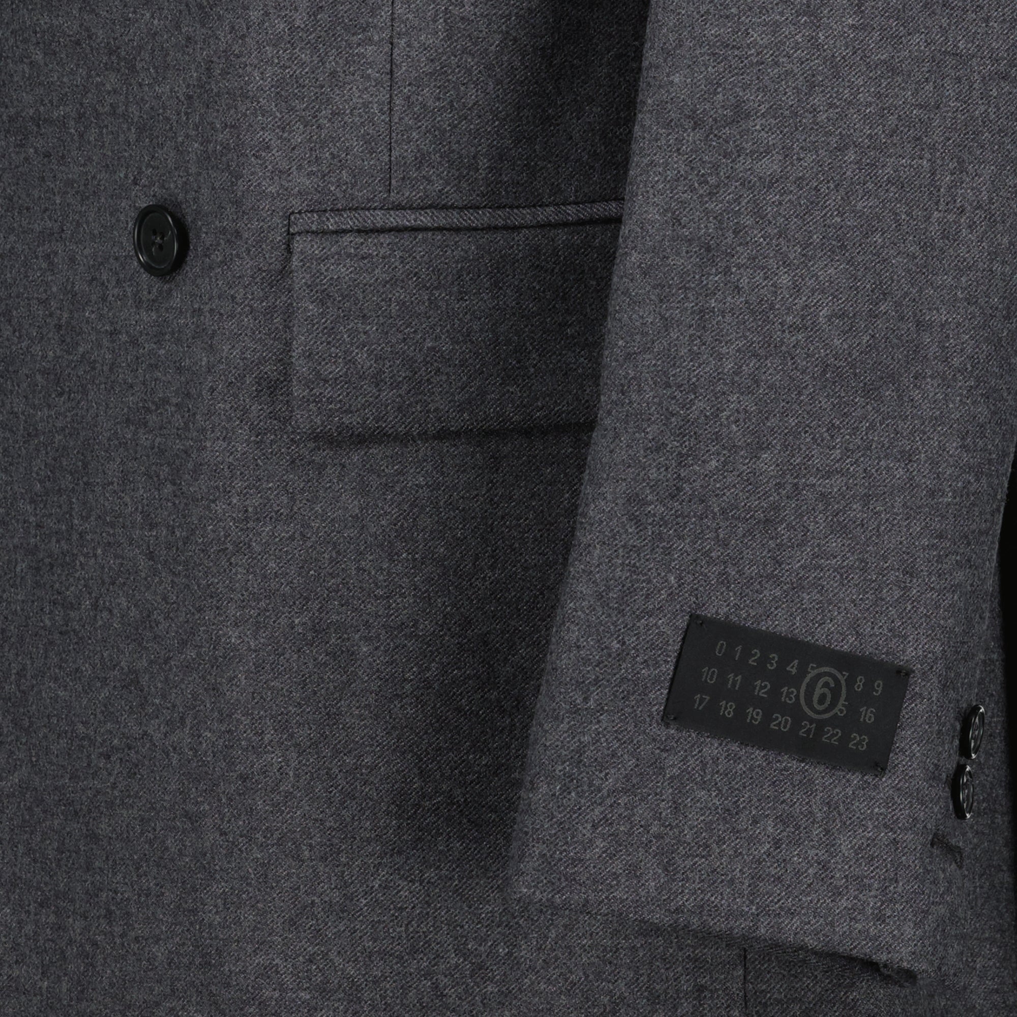 Mm6 blazer, gray wool blazer, Autumn-Winter collection, double-breasted blazer, wool outerwear