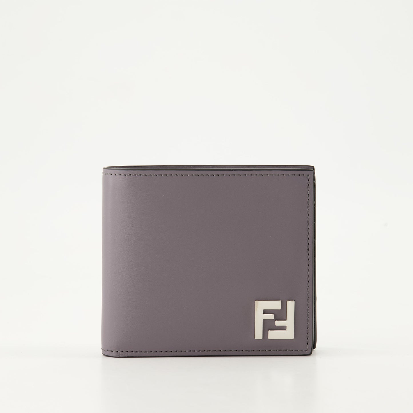 Fendi wallet, gray wallet, compact wallet, men's accessories, leather canvas wallet