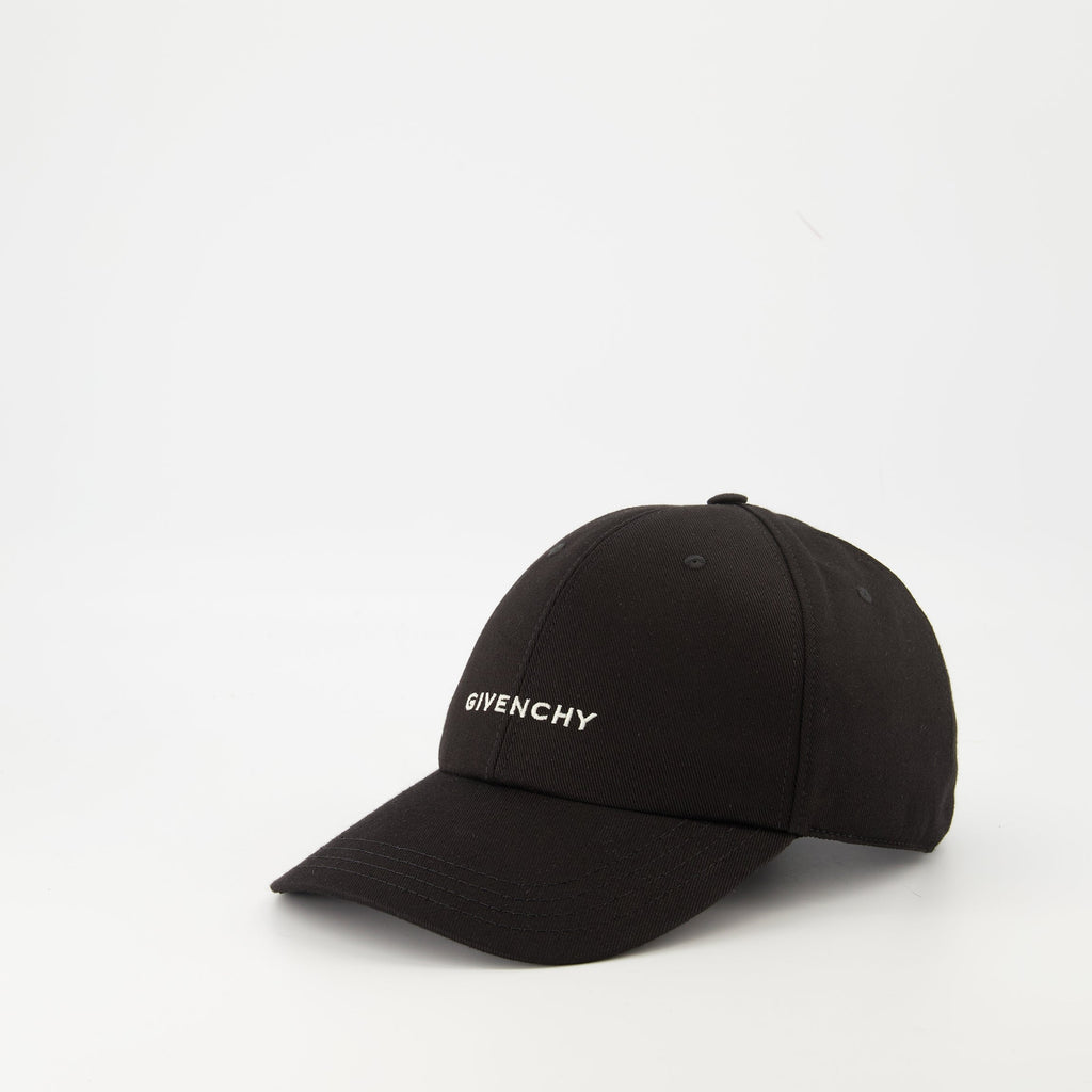 Givenchy cap, black cotton cap, embroidered logo cap, adjustable cap, autumn winter accessories