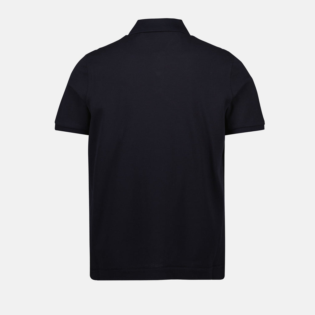 Moncler polo, navy logo polo, pique cotton polo, short sleeve polo, Men's apparel