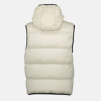 Image of Guersac Beige Down Vest by Moncler for Men - Season Autumn-Winter 2025 - Detail View 2