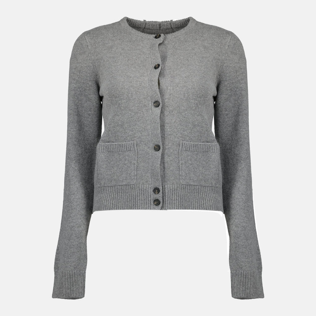 MM6 cardigan, wool cardigan, grey cardigan, Fall-Winter 2025, women's fashion