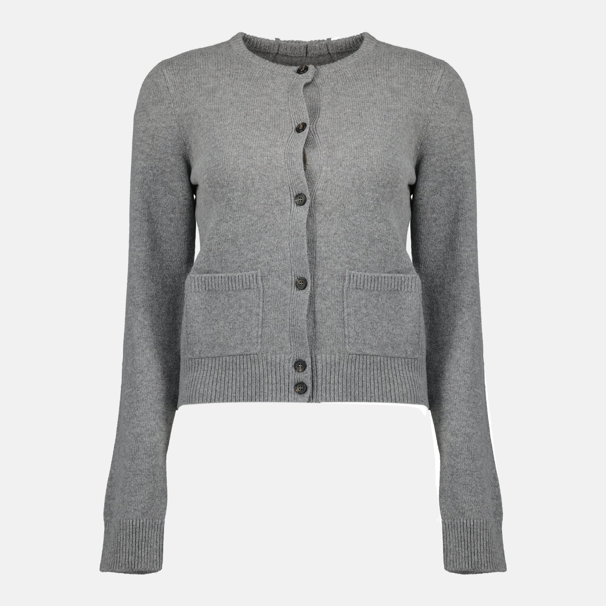 MM6 cardigan, wool cardigan, grey cardigan, Fall-Winter 2025, women's fashion