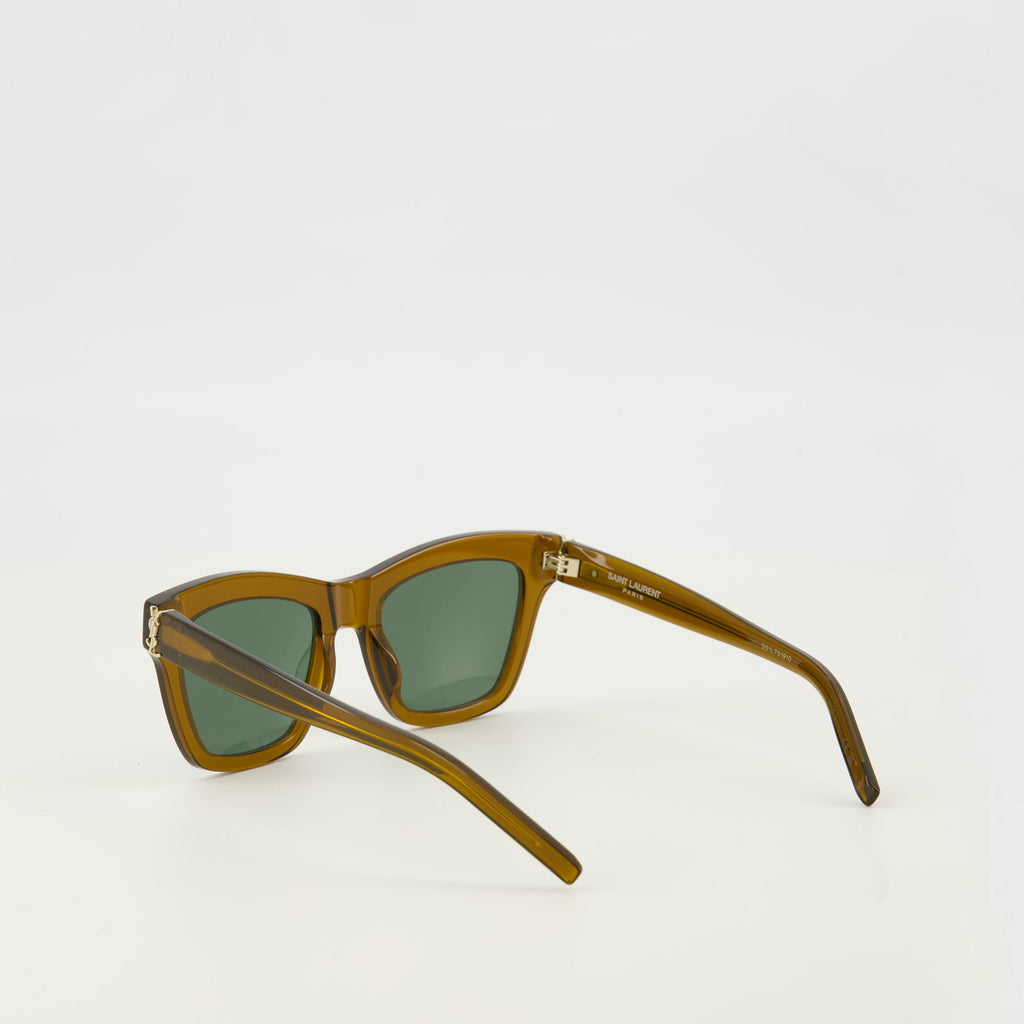 Image of M156 Brown Sunglasses by Saint Laurent for Women - Season Spring-Summer 2026 - Detail View 1
